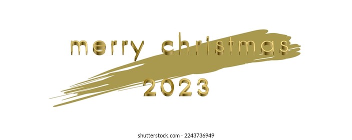 merry christmas 2023 card banner gold luxury. Business Presentation Template use for decoration graphic resources isolated transparent background png and print fabric