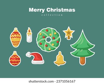 merry christmas 2024 new year cartoon icon element background pattern december winter ornament art