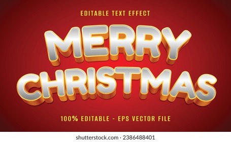 merry christmas 3d text effect design