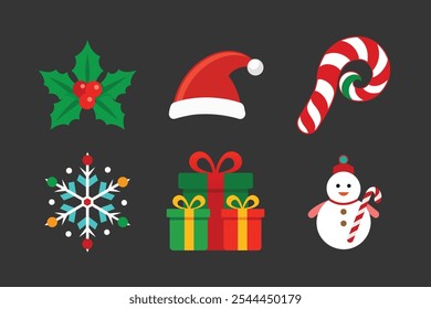 Merry christmas 6 bundle template design.