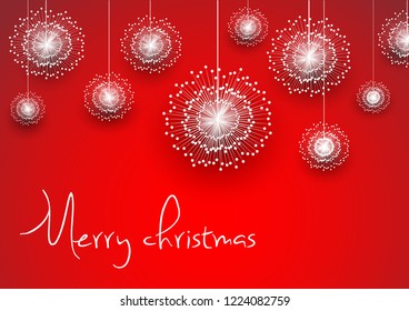 Merry christmas abstract background with red color background