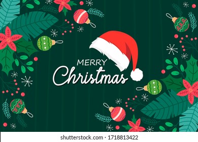 Merry Christmas abstract background with Santa hat