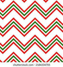 Merry Christmas abstract background vector. New Year Pattern stripe seamless chevron pattern white, red, green colors. Gift wrap paper design for holidays print.