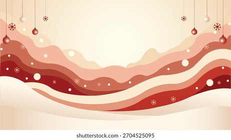 Feliz Natal Abstrato Fundo com ondas, Feliz ano novo fundo para modelo de mídia social