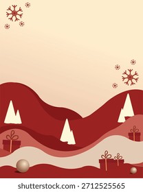 Fröhliche Weihnachten Abstrakter Hintergrund mit Wellen, nataler Hintergrund für Flyer, Poster, Social-Media-Vorlage