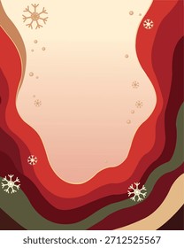 Fröhliche Weihnachten Abstrakter Hintergrund mit Wellen, nataler Hintergrund für Flyer, Poster, Social-Media-Vorlage