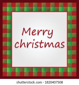 Merry Christmas Abstract Card with  Frame Banner and Modern  Background and Greeting  Layout.