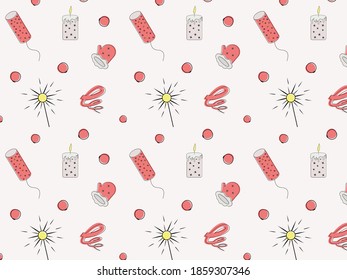 Merry Christmas abstract  doodle pattern