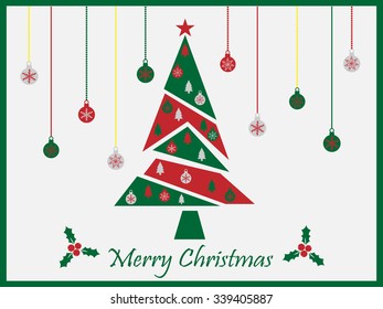 Merry Christmas Abstract Tree