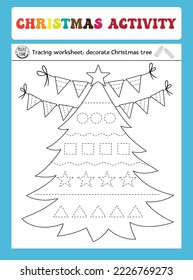 Merry Christmas Activity Worksheet .