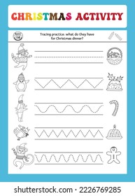 Merry Christmas Activity Worksheet .