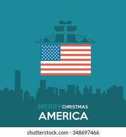 Merry Christmas America banner