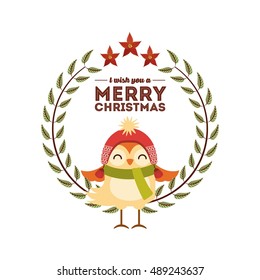 merry christmas animal character vector illustration, eps10