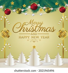 merry christmas art vector background