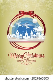 merry christmas art vector background