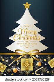 merry christmas art vector background