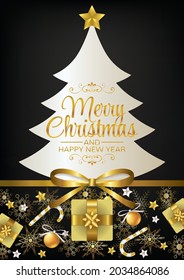 merry christmas art vector background