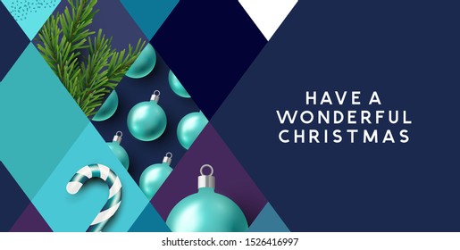 Merry Christmas background abstract with decorations. Vector illustration.