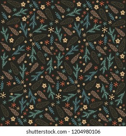 Merry Christmas background. Christmas background.Seamless pattern for winter and christmas theme. Vector illustration
