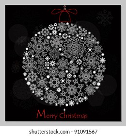 Merry Christmas background with Christmas ball.