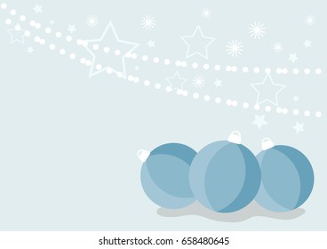 Merry Christmas background, Christmas balls, vector illustration, greeting card