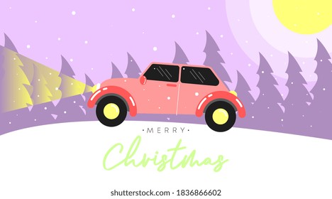 Merry Christmas Background Banner Vector. Christmas Holiday Backgroundillustration.