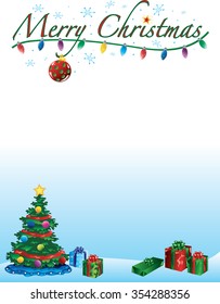 Merry Christmas background and border