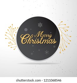 Merry Christmas Background and calligraphy font for invitation or Xmas holiday greeting card.