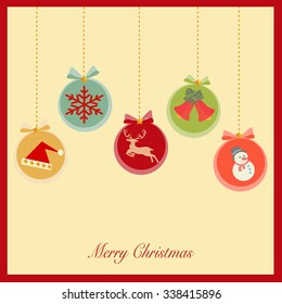 Merry Christmas background card vector illustration

