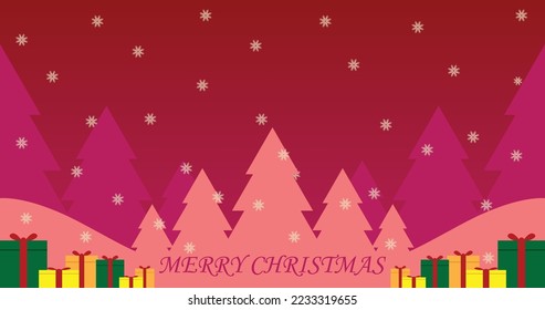 merry christmas background with copy space area. suitable to use on christmas event 2022.
