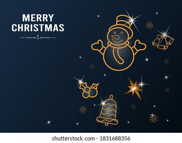 Fröhlicher Weihnachtshintergrund für Cover, Einladungen, Poster, Banner und Flyer. 
Minimales Design für Branding und andere Winterveranstaltungen. Vektorgrafik EPS10