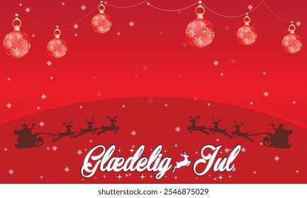 Merry Christmas Background in Danish.