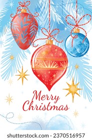 Merry Christmas background. December 25. Happy Christmas season Celebration. Christmas tree. Vector illustration for Poster, Banner, Greeting Card, Flyer, Invitation, Card, Cover, Template. gift box.