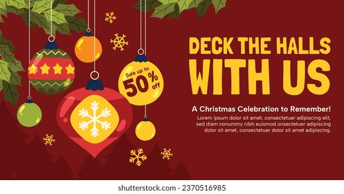 Merry Christmas background. December 25. Happy Christmas season Celebration. Christmas tree. Vector illustration for Poster, Banner, Greeting Card, Flyer, Invitation, Card, Cover, Template. gift box.