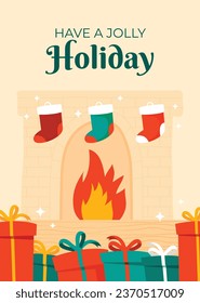 Merry Christmas background. December 25. Happy Christmas season Celebration. Christmas tree. Vector illustration for Poster, Banner, Greeting Card, Flyer, Invitation, Card, Cover, Template. gift box.