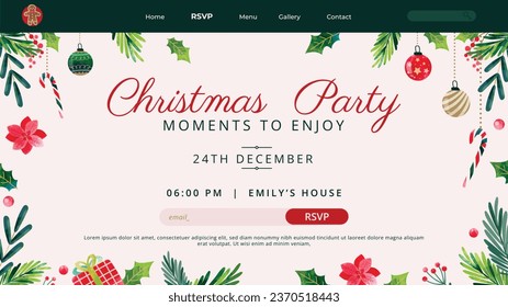 Merry Christmas background. December 25. Happy Christmas season Celebration. Christmas tree. Vector illustration for Poster, Banner, Greeting Card, Flyer, Invitation, Card, Cover, Template. gift box.