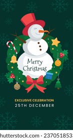 Merry Christmas background. December 25. Happy Christmas season Celebration. Christmas tree. Vector illustration for Poster, Banner, Greeting Card, Flyer, Invitation, Card, Cover, Template. gift box.