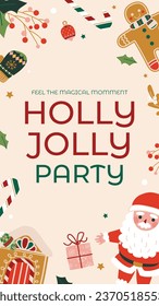 Merry Christmas background. December 25. Happy Christmas season Celebration. Christmas tree. Vector illustration for Poster, Banner, Greeting Card, Flyer, Invitation, Card, Cover, Template. gift box.