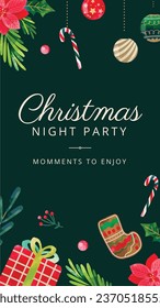Merry Christmas background. December 25. Happy Christmas season Celebration. Christmas tree. Vector illustration for Poster, Banner, Greeting Card, Flyer, Invitation, Card, Cover, Template. gift box.