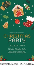 Merry Christmas background. December 25. Happy Christmas season Celebration. Christmas tree. Vector illustration for Poster, Banner, Greeting Card, Flyer, Invitation, Card, Cover, Template. gift box.