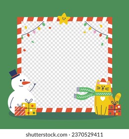 Merry Christmas background. December 25. Happy Christmas season Celebration. Christmas tree. Vector illustration for Poster, Banner, Greeting Card, Flyer, Invitation, Card, Cover, Template. gift box.