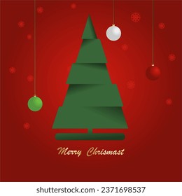 Merry Christmas background decorated with Christmas Tree