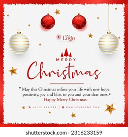 Merry Christmas background decorated vector design