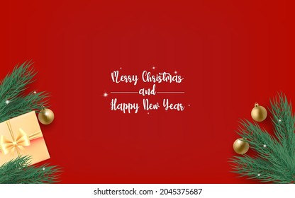 merry christmas background design with gift box.