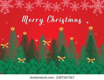 Merry Christmas background design with christmas trees