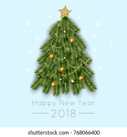 Merry Christmas background design. Vector logo, typography. Usable as banner, greeting card, gift package etc.