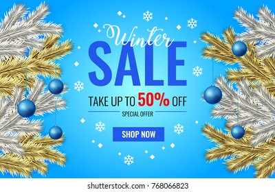 Merry Christmas background design. Vector logo, typography. Usable as banner, greeting card, gift package etc.