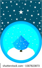 Merry Christmas Background Design in Winter for Theme or Wallpaper