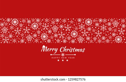 Merry Christmas background with element collection banner. star ,snowflakes. Vector illustration