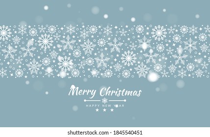 Merry Christmas background with element collection banner. star ,snowflakes. Vector illustration